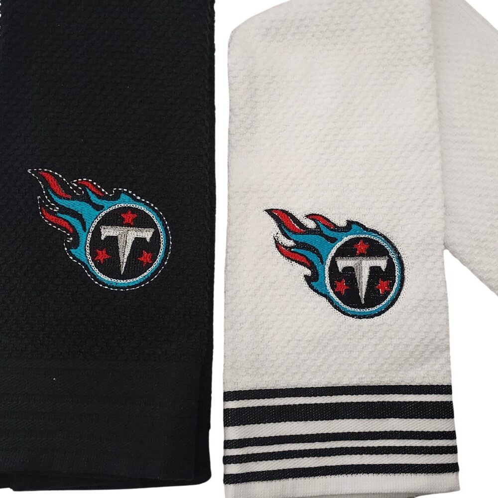 Tennessee Titans team, set of 2 Embroidered Tea towels hands towels 100% Cotton